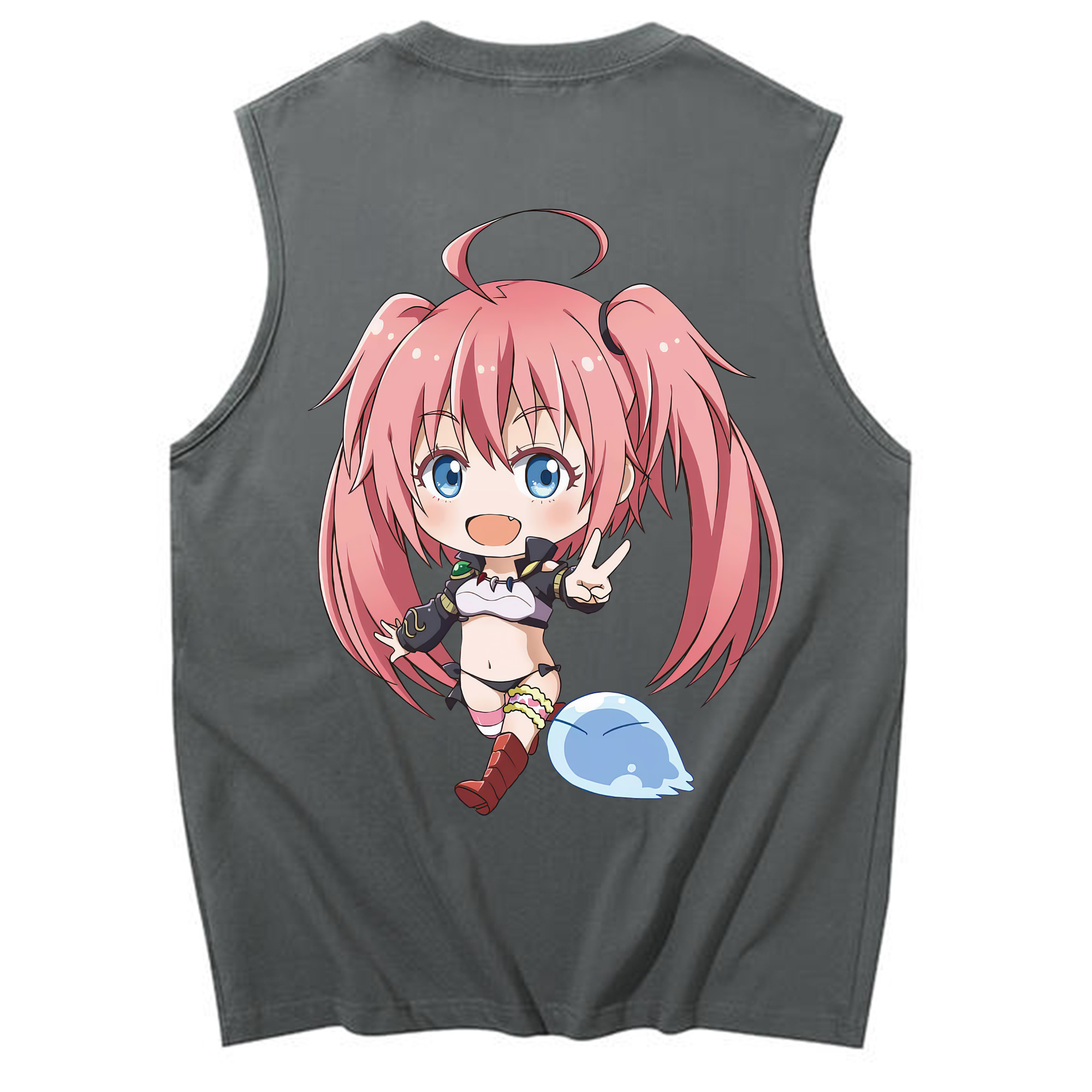 （画像用） 転スラ Regarding Reincarnated to Slime コットン100％タンクトップ（背面プリント）